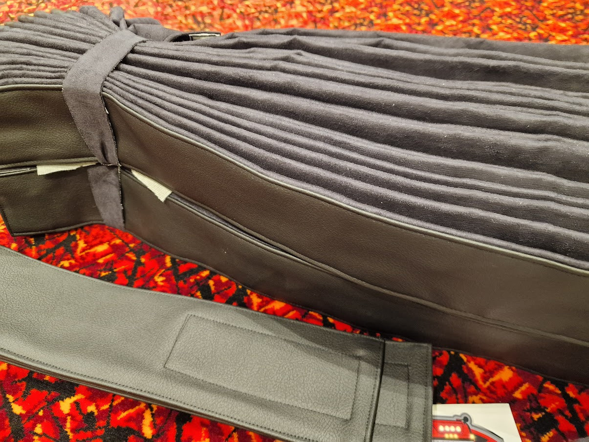 New Black Curtain Set in Standard Fabric/Leather - Ready to Ship!