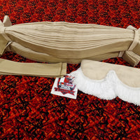 New Beige Curtain Set in Standard Fabric/Leather - Ready to Ship!