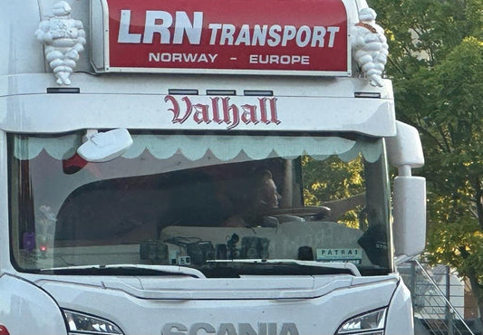 Gardinsett i Stoff til Lastebil/Varebil, Type 2 - Blå/Rød