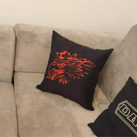 Decorative Cushion in Fabric/Bus Plush, 40x40cm - Made to Order