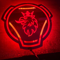 LED Lysskilt/Speil, SCANIA Logo - RGB 24V