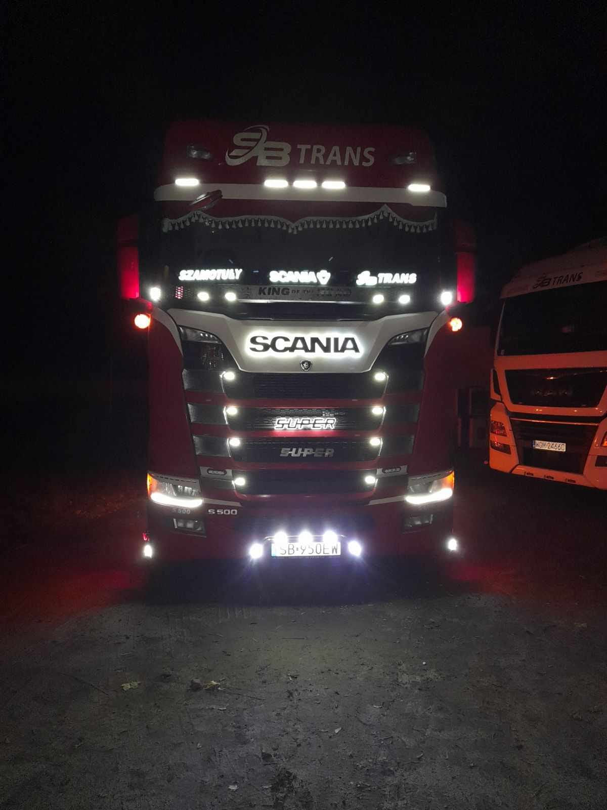 Opplyst SCANIA LED-Logo, 12/24v, RGB