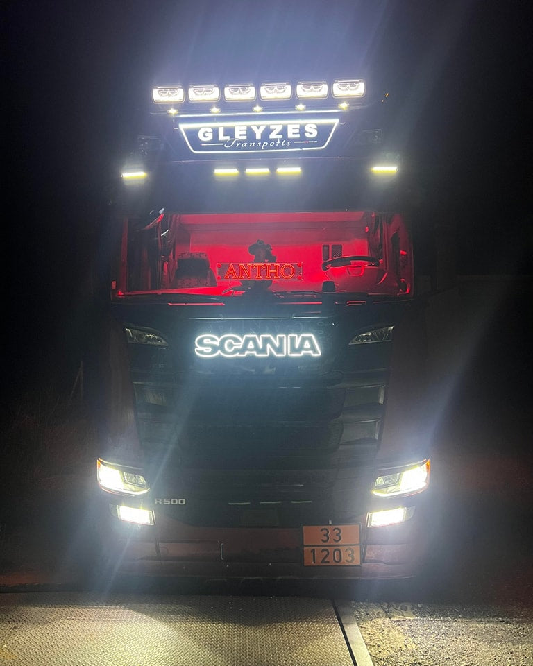 Interiør LED-Innsatser, Hvit/Rød, 2stk - Scania Nextgen