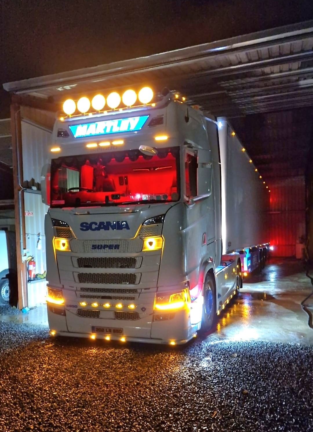 Interiør LED-Innsatser, Hvit/Rød, 2stk - Scania Nextgen