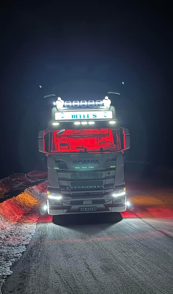 Interiør LED-Innsatser, Hvit/Rød, 2stk - Scania Nextgen