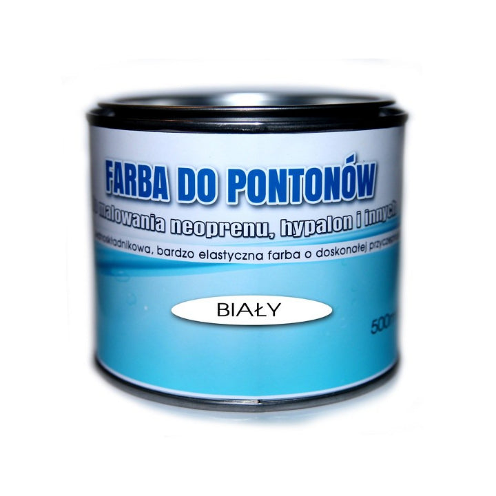 Paint For Pontoons / Rubber / Tires, 500ml - White