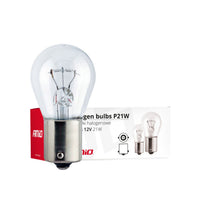 10stk Lyspære / Halogenpære P21W BA15s 12/24V, AMIO