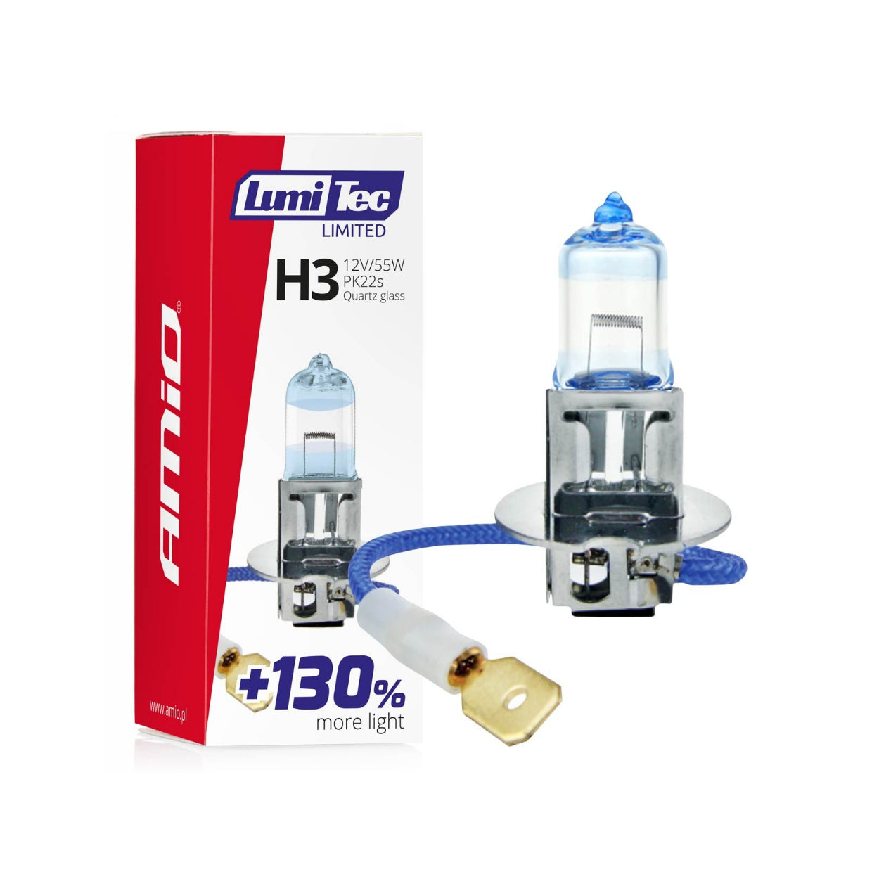 Light bulb / Halogen bulb H3 12V 55WLumiTec LIMITED +130% UV filter, AMIO