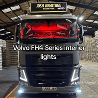 Interiør LED-Innsatser, Hvit/Rød, 2stk - Volvo FH4/FM4