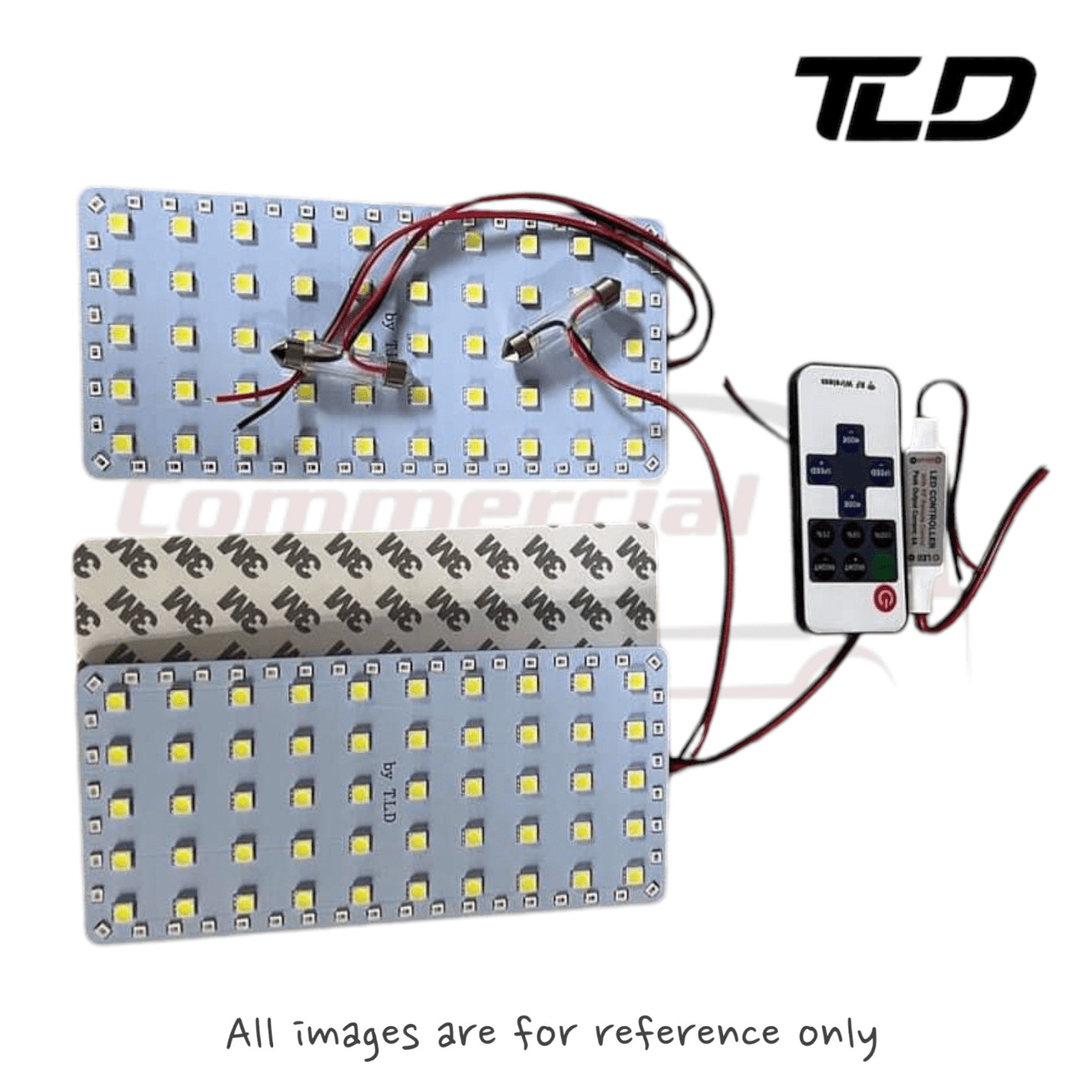 Interiør LED-Innsatser, Hvit/Rød, 2stk - Volvo FH4/FM4