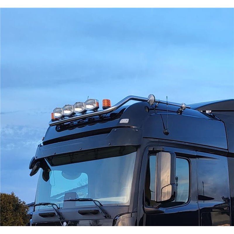 Roof bar in stainless steel/powder coating - Mercedes Actros MP4/MP5 (BigSpace), Type 2