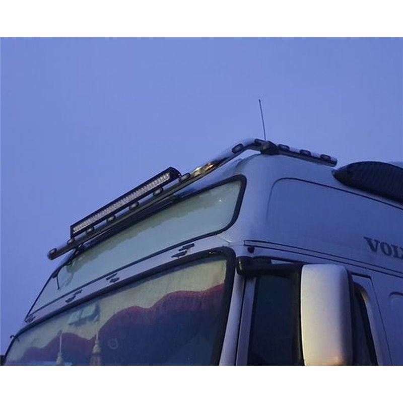 Roof bar in stainless steel/powder coating - Volvo FH2/FH3, Type 1