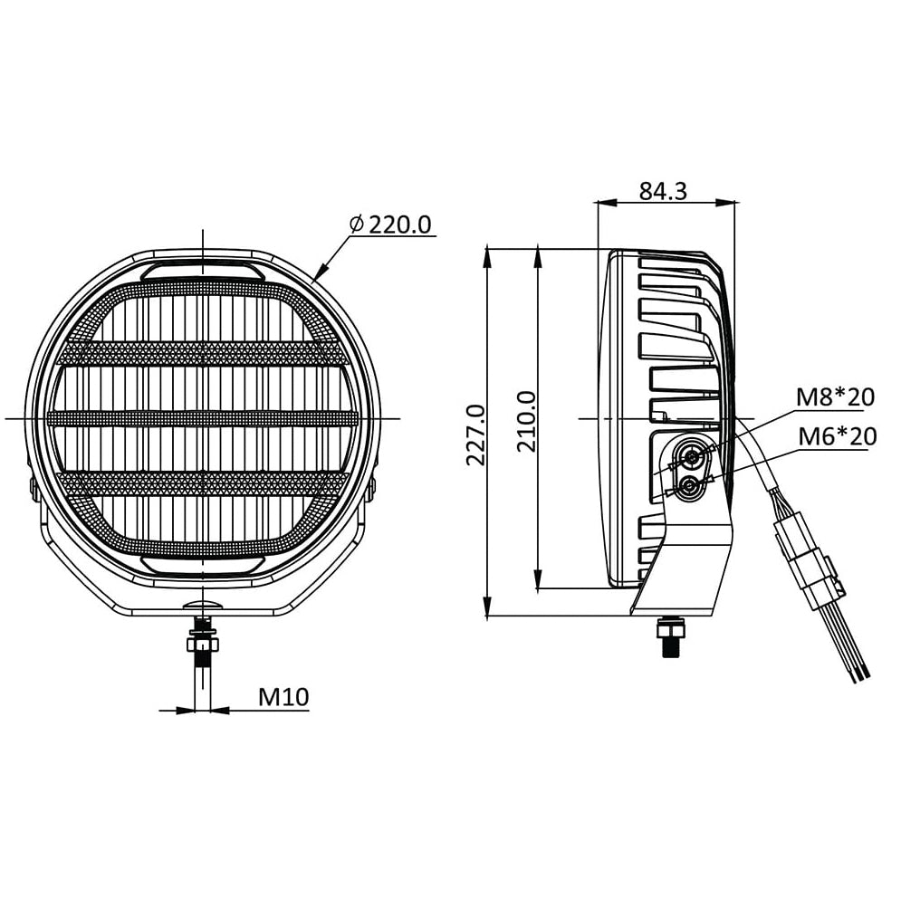 Briod OZZ 9" LED Ekstralys