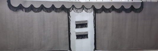 Truck/Van Fabric Curtain Set, Type 2 - Red/White 