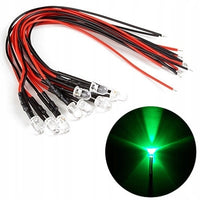 10x LED Diode 5mm, 12V - Green