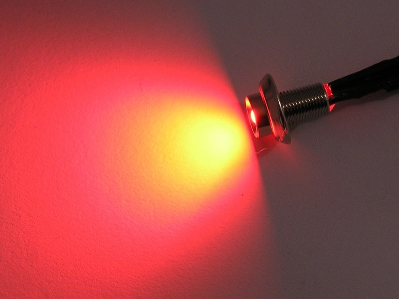 LED-Diode 10mm, 12/24V - Rød/Blå/Grønn/Hvit/Gul