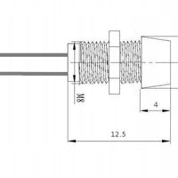 LED Diode 5mm, 12/24V, Type 2 - Red
