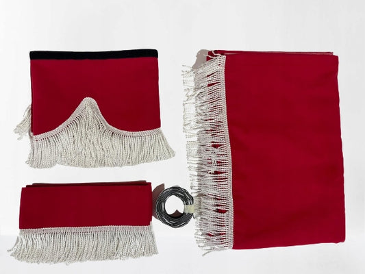 Truck/Van Fabric Curtain Set, Type 2 - Red/White 