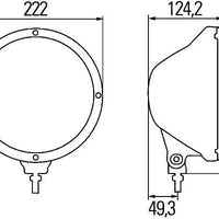 Hella Rally 3003 9" Ekstralys, med Posisjonslys