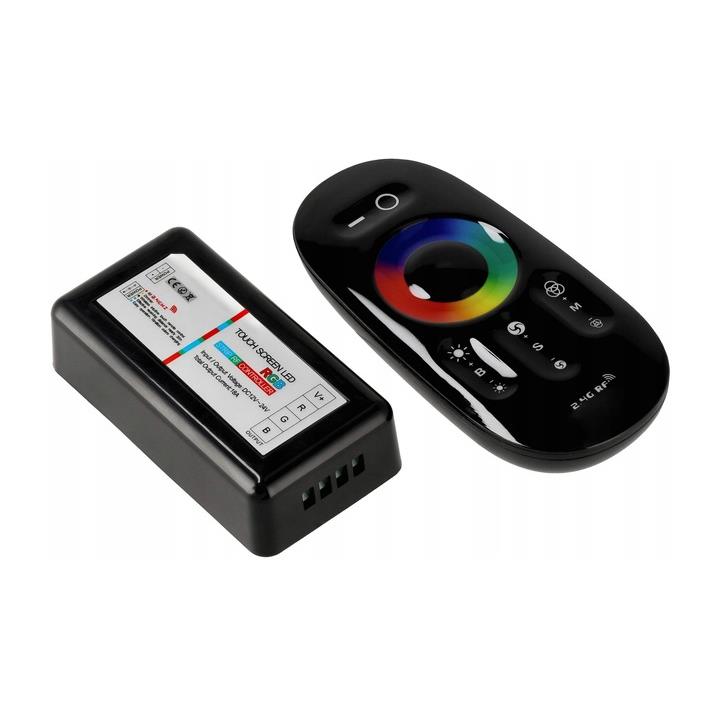 RGBW-Kontroller med Touch Fjernkontroll 12-24V, Svart