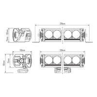 Lazer Triple-R 750 Black Ledbar, with Position Light, 230mm