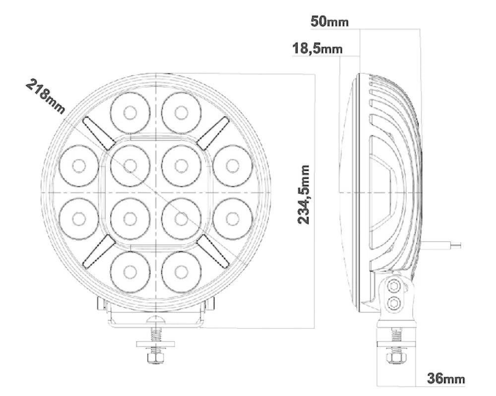 Pollux9+ Gen2 STROBE LED Extra light 120W - LEDSON