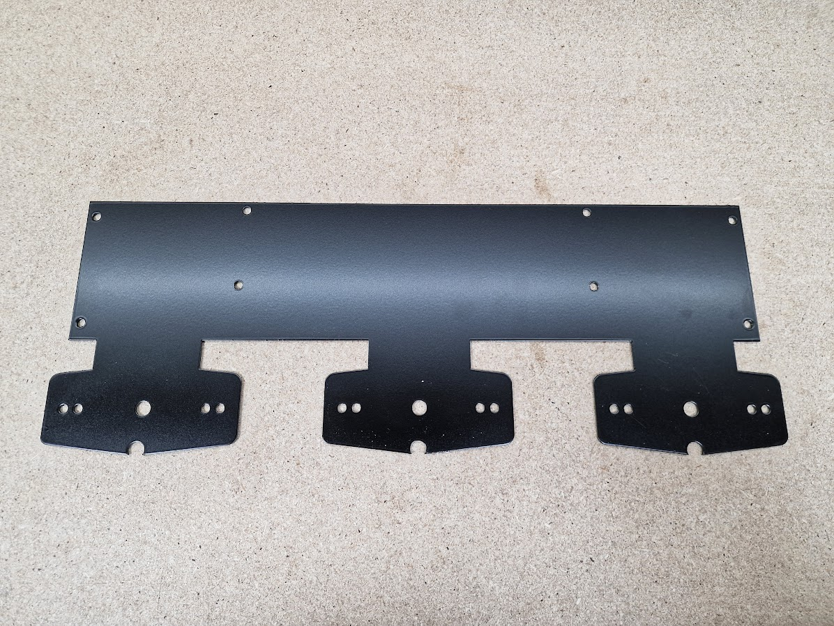 Mounting Bracket for Double Burners, Behind Sign Frame - Black