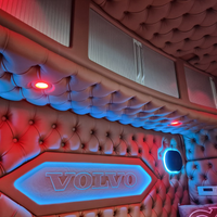 Back Cabinet Plate Made to Order - Button Padding, LED Diodes, Alcantara