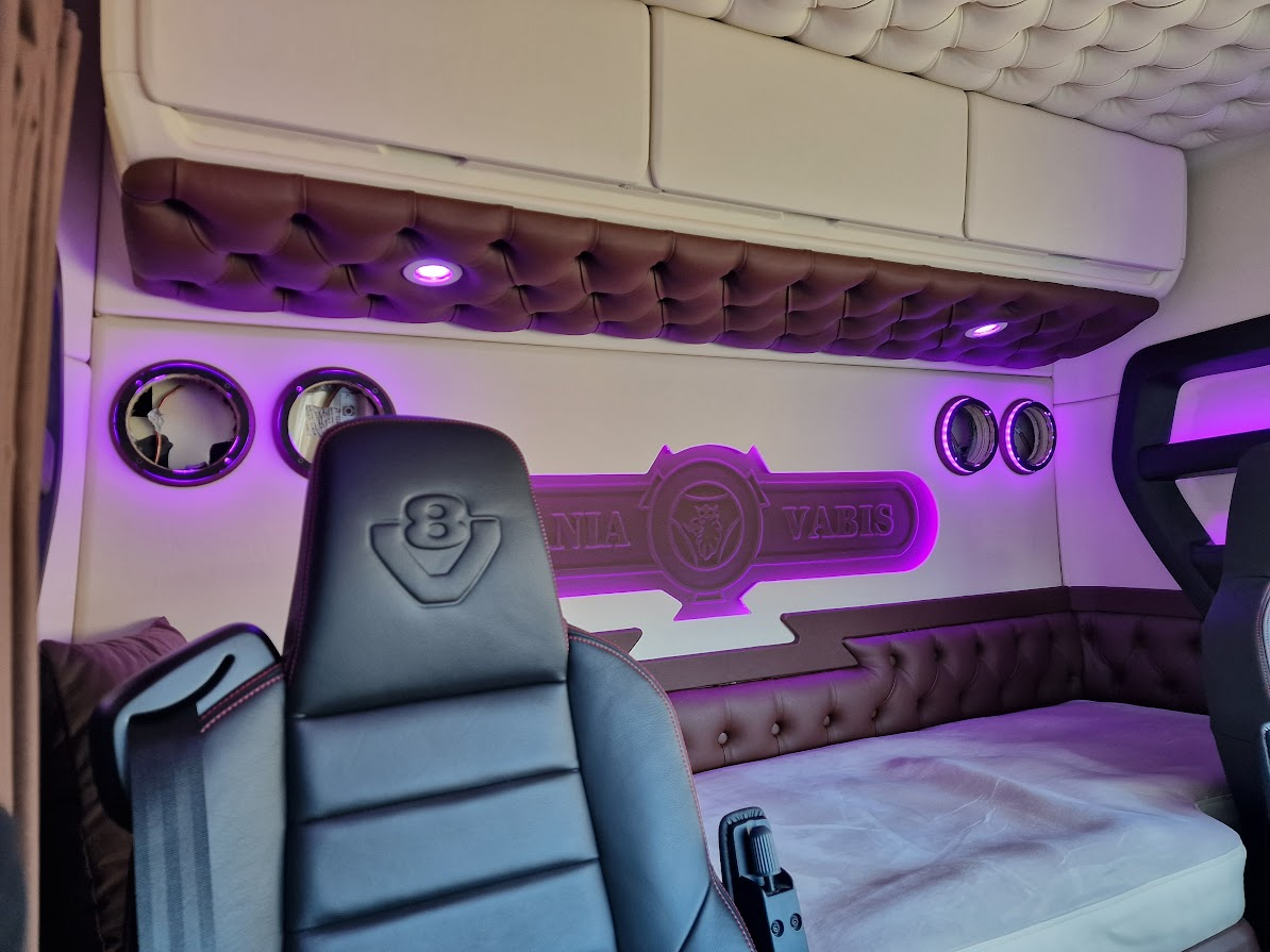 Back Cabinet Plate Made to Order - Button Padding, LED Diodes, Alcantara