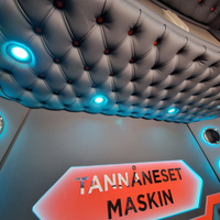 Back Cabinet Plate Made to Order - Button Padding, LED Diodes, Alcantara