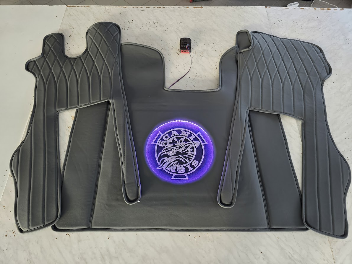 Ny Mørkegrå Mattesett med RGB-lys til Scania Nextgen R - Klar til Sending!