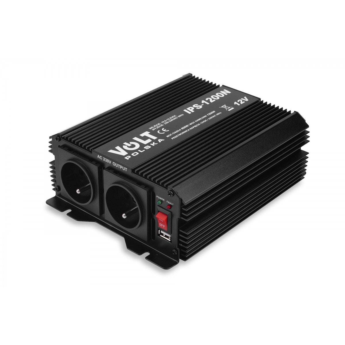 IPS 800/1200W 12/230V, Inverter - Modifisert Sinus