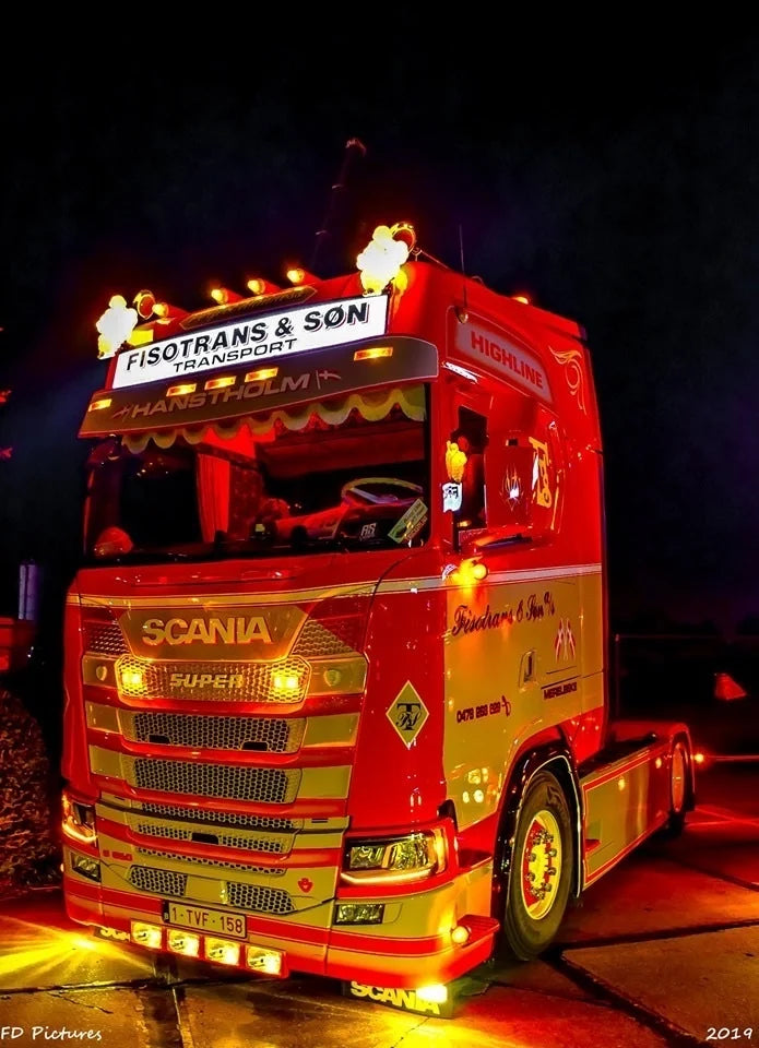 Original Solskjermlampe Scania 4-/R Serie, LED/Pære, Hvit/Oransj