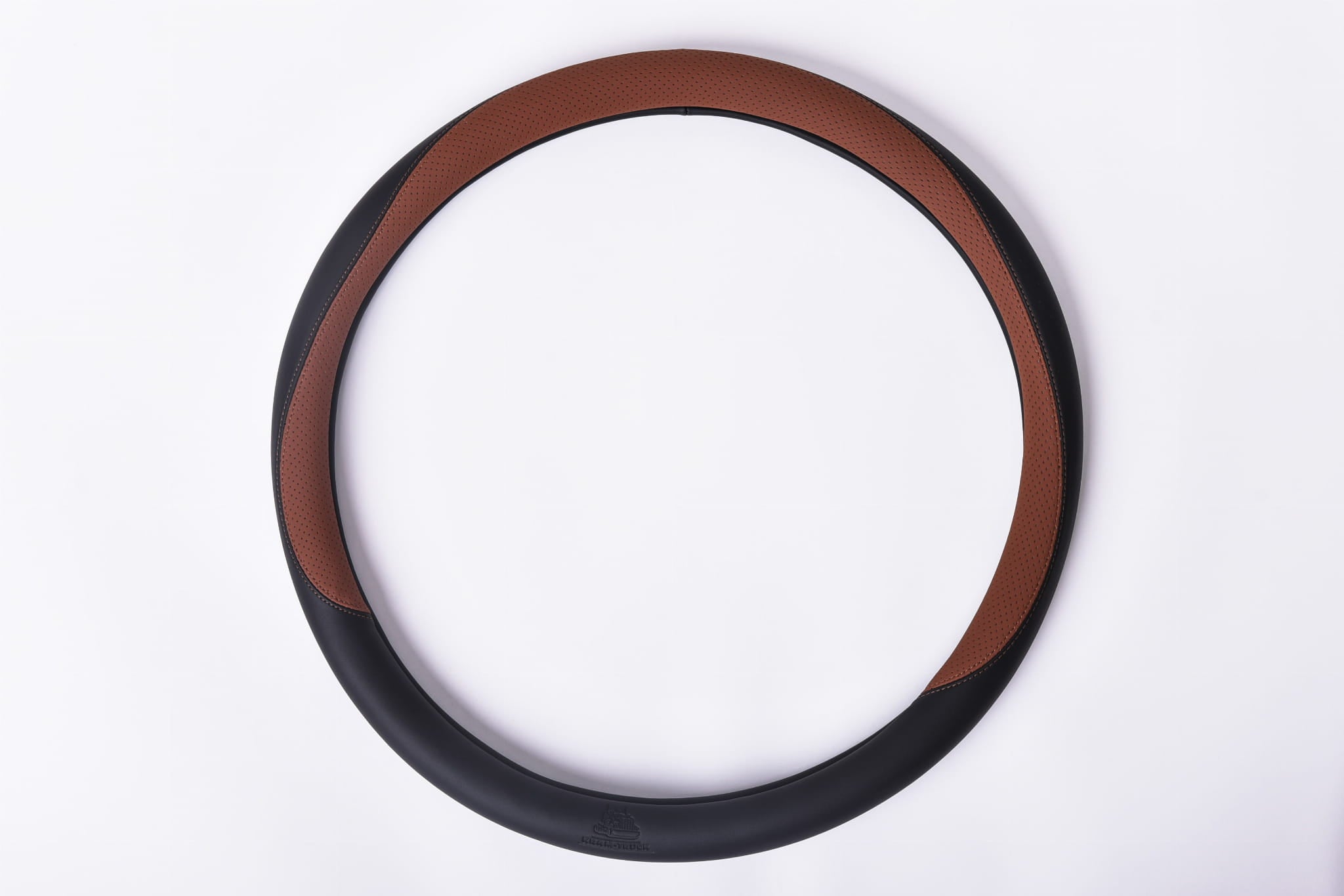 Steering Wheel Cover 44-46cm - Black/Brown