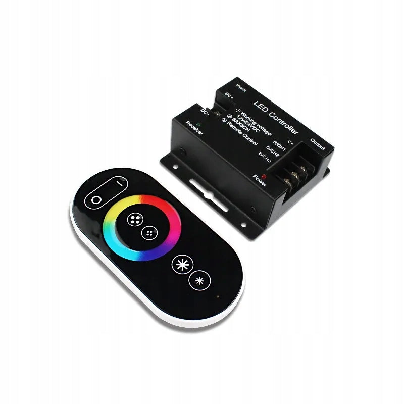 RGB-Kontroller med Touch Fjernkontroll 12-24V, Svart - Type 5