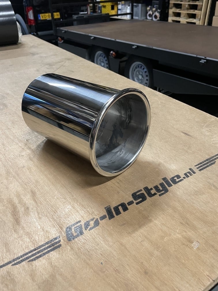 Stainless Polished Exhaust End, 129mm