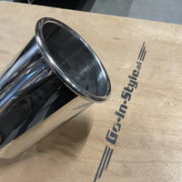 Stainless Polished Exhaust End, 129mm