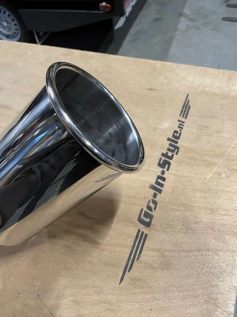 Stainless Polished Exhaust End, 129mm