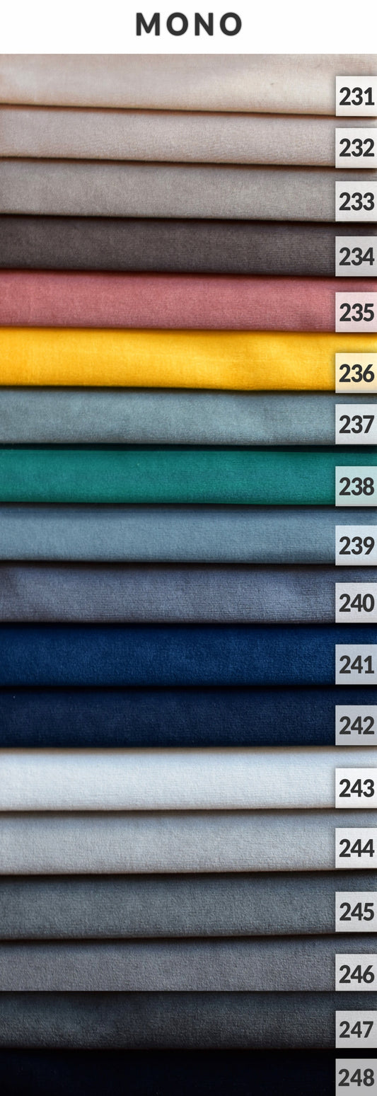 MONO Trekkstoff, Velour, 100cm - 18 Farger