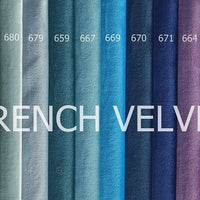 FRENCH VELVET Trekkstoff, Velour, 100cm - 28 Farger