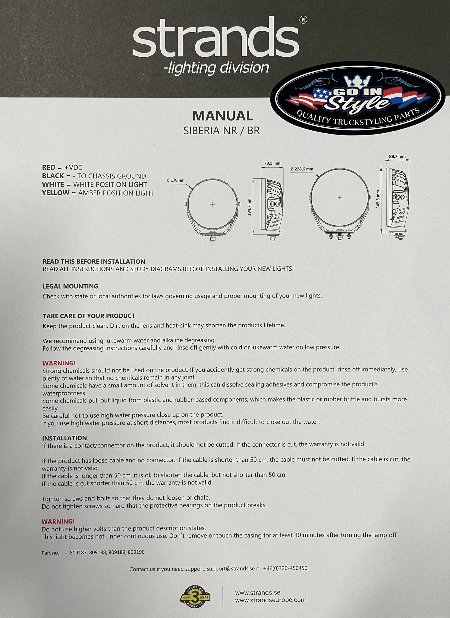 Strands Siberia Night Ranger 9" LED Ekstralys