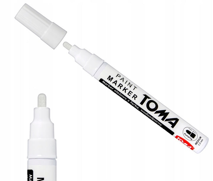 Oil Marker Toma 440, for Rubber / Tires - White
