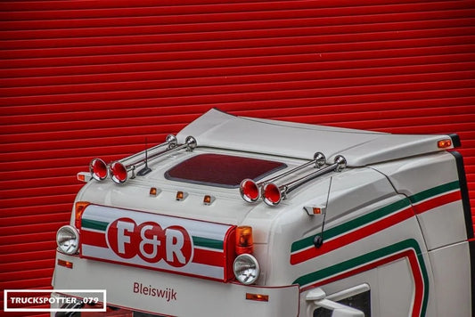 Oldschool Taklampe, 2stk - Hvit/Rød