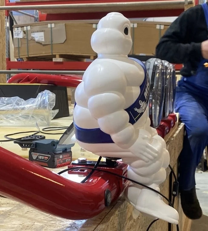 Rustfri Michelin Bibendum-Brakett med BA15-Pæreholder, Type 2