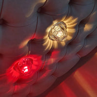 USA Interiørlampe / Melonlys, Pære - Rød/Hvit