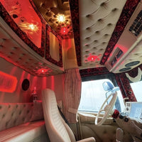 USA Interiørlampe / Melonlys, Pære - Rød/Hvit