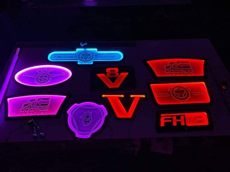 LED Illuminated Sign for the Back Wall, Many Shapes - Made to Order