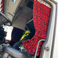 Side curtains in Bus plush for Truck/Van - Made to order