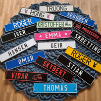 Sjåførskilt/Navneskilt - Aluminiumsplate