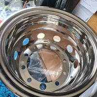 Hjulkapsel Bak i Rustfritt Stål - 22.5x9